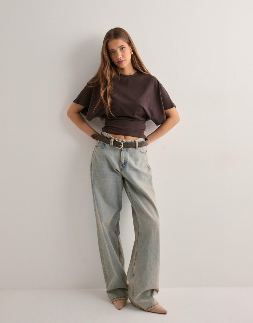 Sola | Women’s Wide Sleeve Tee – Snatched Waist Fit with Oversized Comfort
