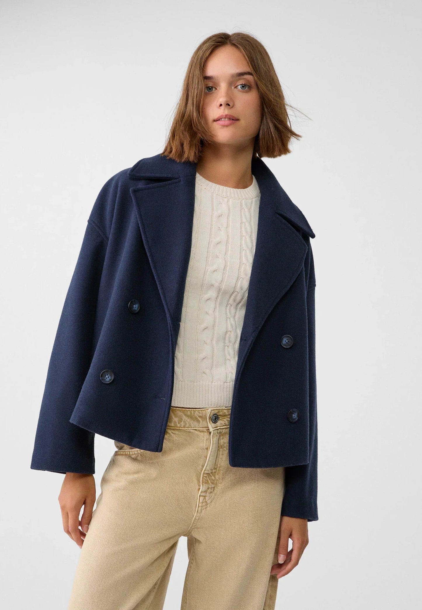 Camille | Women’s Cropped Double-Breasted Jacket – Elegant & Modern Style Staple