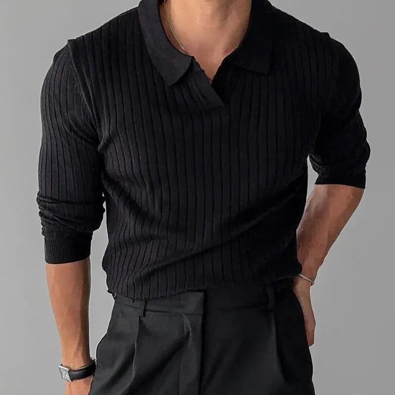 Lucien | Men’s Long Knit Polo – Sophisticated Style Meets Everyday Comfort