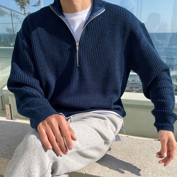 Bastien | Men’s Half-Zip Sweater – Timeless Classic for Casual & Smart Looks