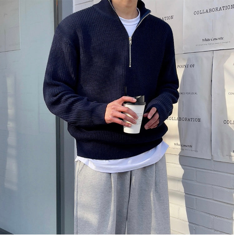 Bastien | Men’s Half-Zip Sweater – Timeless Classic for Casual & Smart Looks